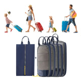 Carvallo Researrangör Set | Kompressionspåsar för kläder & kosmetik | Platsbesparande & rivfast | Oxford-tyg Carvallo