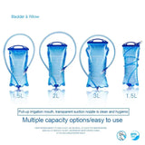 Carvallo Vätskesystem 1.5L/2L/3L | Med slang & dammskydd | BPA-fri & läckagesäker | För ryggsäck, vandring & utomhus Carvallo