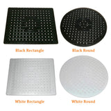 Carvallo Rutschfri diskho-matta av gummi | Värmebeständig dräneringsmatta & underlägg | Mjuk silikonmatta för kök & bad | Rektangulär eller rund Carvallo