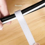 Carvallo Velcro-kabelbindare rulle | 5 m kan skäras | Återanvändbar & starkt klibbig | För kablar, ledningar & organisation Carvallo