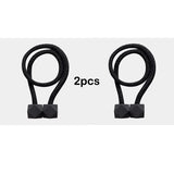 Carvallo gardinstång med magnet | 2-pack | Tjock rep-design & Stark grepp | För vardagsrum, sovrum & kök Carvallo