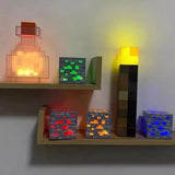 LuxRoyale Minecraft Inspirerad Potion Lampa – Färgväxlande LED Nattlampa med Touchkontroll & USB Uppladdningsbar Carvallo