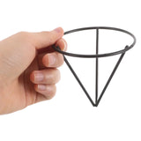 Carvallo 2-pack växtstativ i metall | Triangel-design med transparent hydrokulturskål | 8,5 × 8,5 × 7,5 cm | För hem & kontor Carvallo