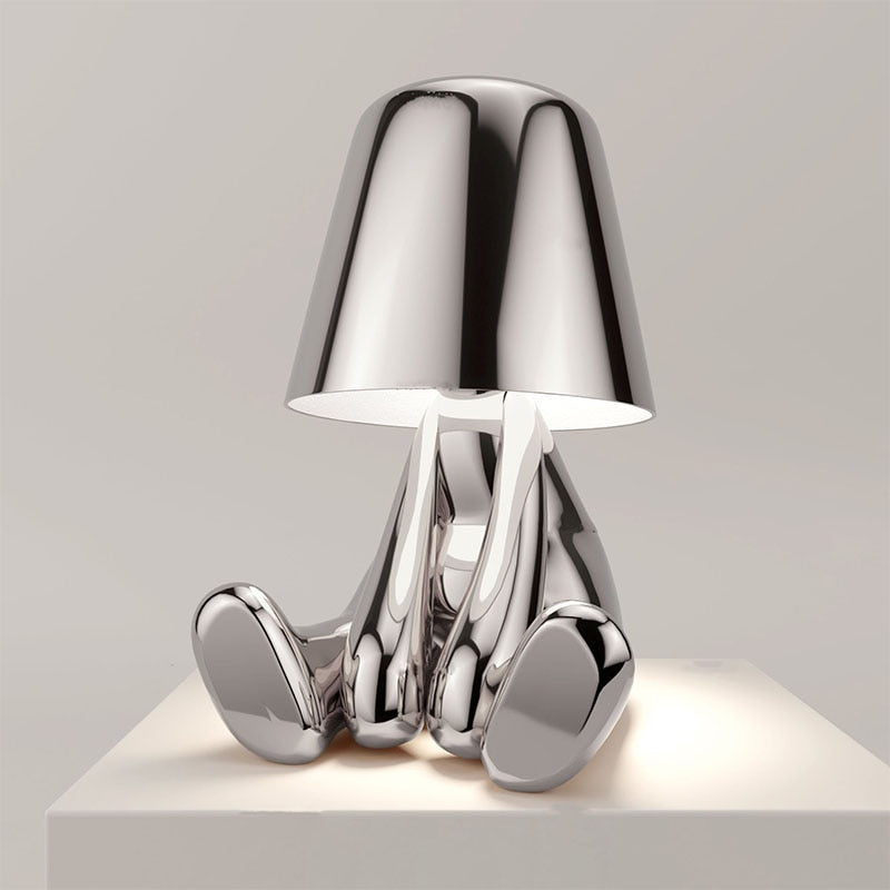 Uppladdningsbar LED-bordslampa | Beröringsdimming, Guld eller Silver | Kompakt trådlös belysning Carvallo