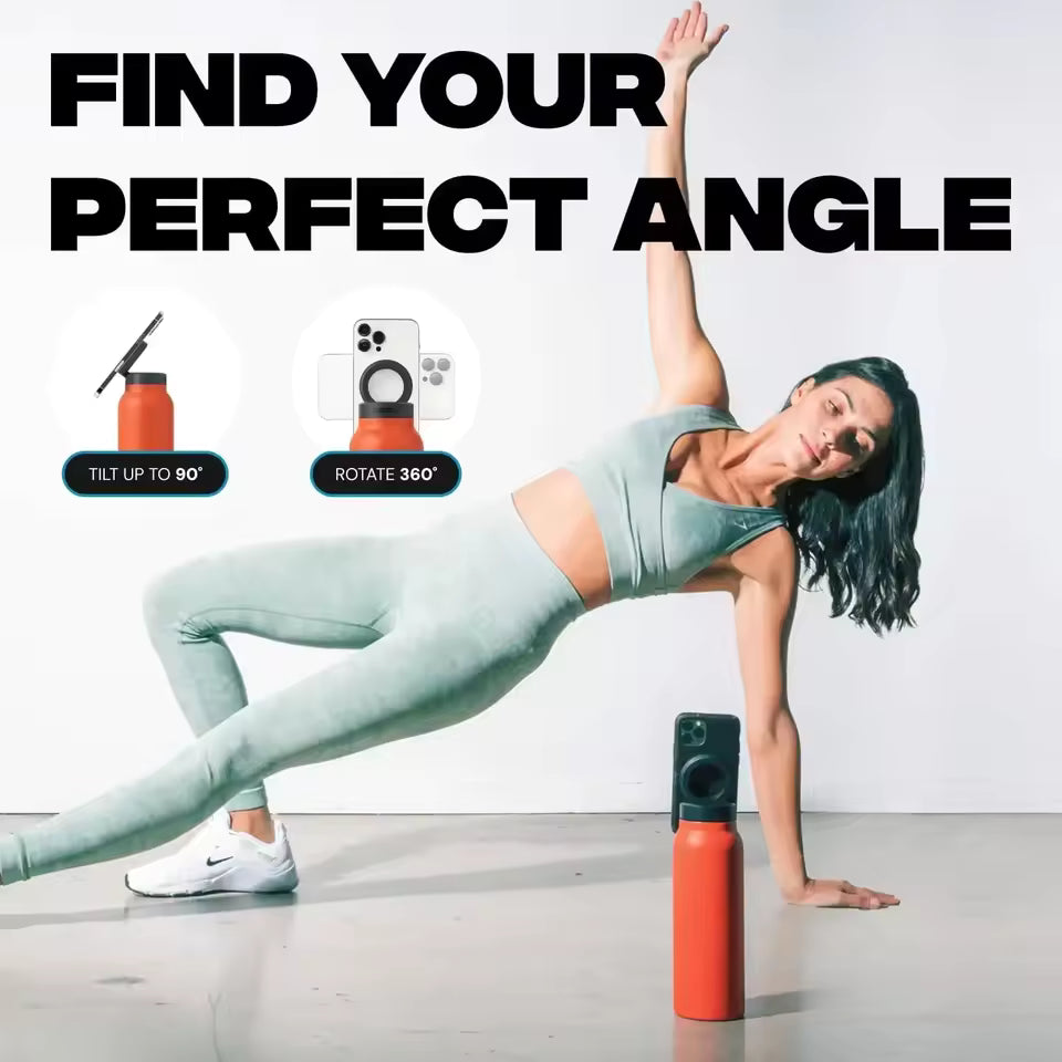 Royallure Magnetisk Vattenflaska – Isolerad, Telefonhållande, Läckagefri Design Carvallo