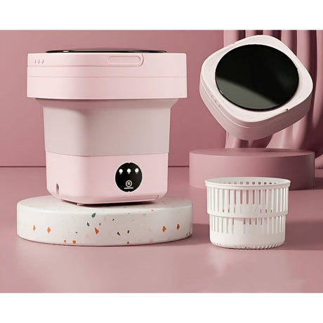 QuickSpin Tvättmaskin – Fällbar Mini Tvättmaskin med Torktumlare Carvallo