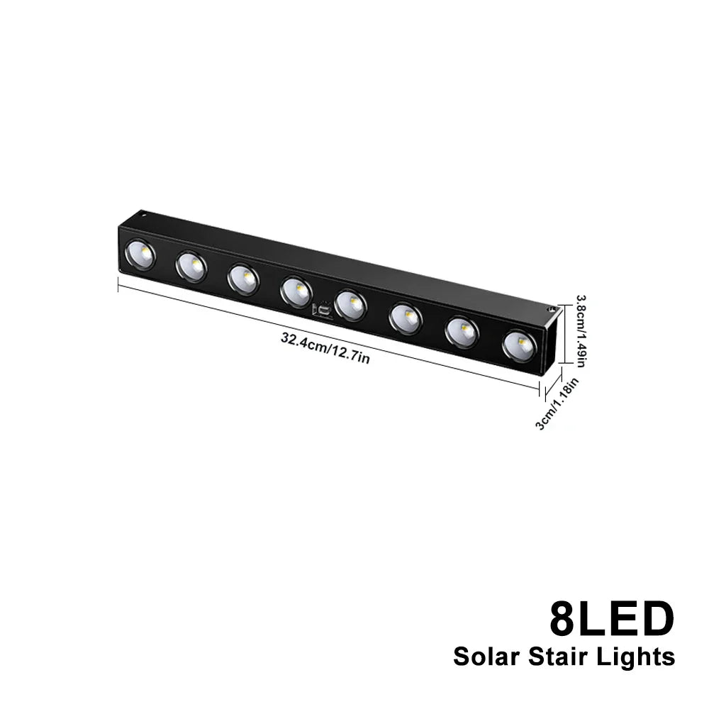 Carvallo LumiFence Solarlampor | 4-pack LED utomhuslampor | IP54 Väderbeständig | Aluminium | För Trädgård, Staket & Terrass Carvallo