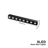 Carvallo LumiFence Solarlampor | 4-pack LED utomhuslampor | IP54 Väderbeständig | Aluminium | För Trädgård, Staket & Terrass Carvallo