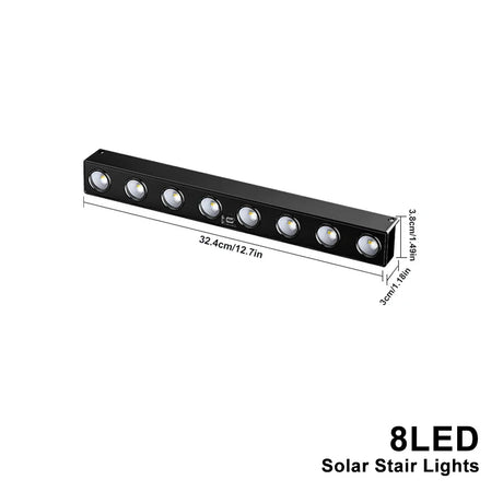 Carvallo LumiFence Solarlampor | 4-pack LED utomhuslampor | IP54 Väderbeständig | Aluminium | För Trädgård, Staket & Terrass Carvallo