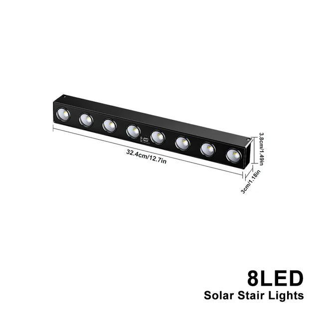 Carvallo LumiFence Solarlampor | 4-pack LED utomhuslampor | IP54 Väderbeständig | Aluminium | För Trädgård, Staket & Terrass Carvallo