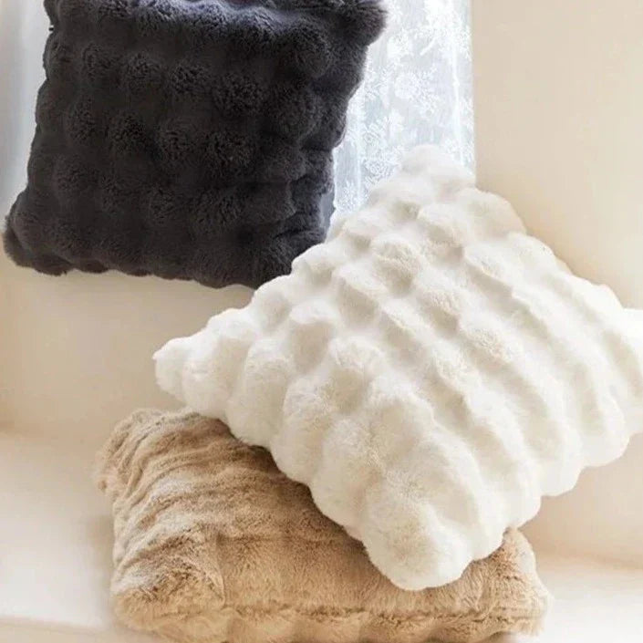 Carvallo – Lyxig Fuskpäls Kuddeöverdrag för Stilfull Komfort Carvallo