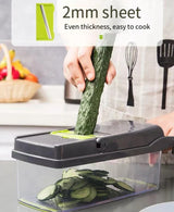 Royallure 14-i-1 Grönsakshackare Skivare Rivjärn Set för Kök Matlagning Carvallo