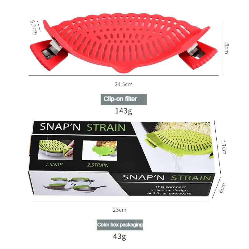 Carvallo Silikon-Avgjutningshjälp | Universellt Clip-On Silo | Anti-Överflödesdesign | För Kastruller & Stekpannor | BPA-fri Carvallo