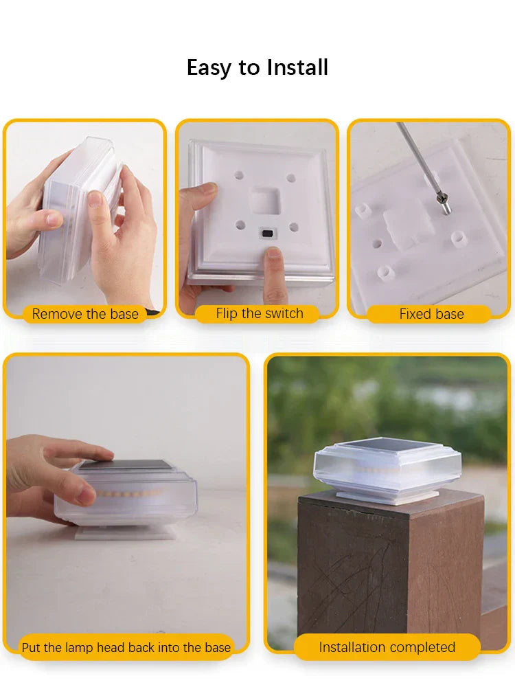 Carvallo Stolplykta LumiPillar 30LED | Vattentät & Soldriven | För Trädgård, Staket & Terrass Carvallo