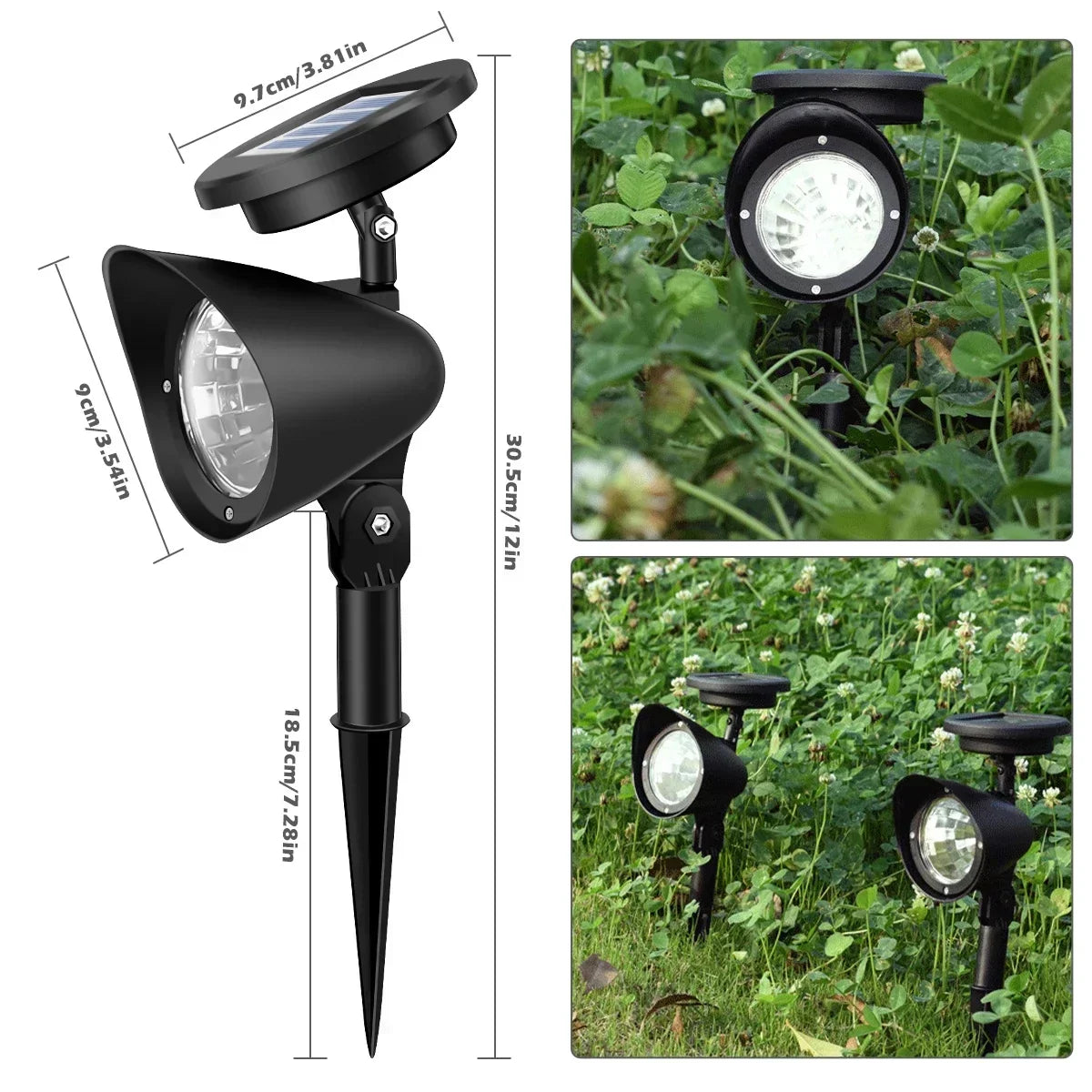 Carvallo-Spotlight LumiFokus | LED Trädgårdsspotlight | IP65 Vattentät | För träd, stigar & landskapsbelysning Carvallo