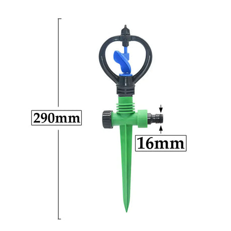 Carvallo Trädgårdssprinkler 360° vridbar | Automatisk bevattning | Vortex-dysor | 4–5 m räckvidd Carvallo