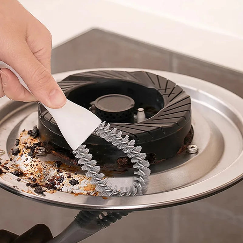 Carvallo Grillrengöringsborste med V-krok och skrapa | Multifunktionell för grillgaller och bakplåt | 18x7 cm Carvallo