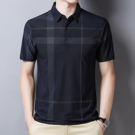 Slim-Fit Plaid Polo för män Bellasverige