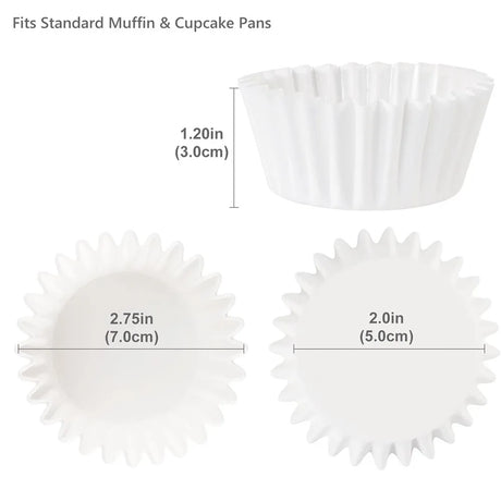 Carvallo Pappersformar BakePure 200-set | Non-stick & Fritts | För muffins & cupcakes | Ugns- & mikrovågssäker | Livsmedelsäkert Carvallo