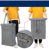 Carvallo Tvättkorg 45L | Smal & Platsbesparande med Lock | Vattenavvisande & Modernt Design | För Bad, Sovrum & Hall Carvallo