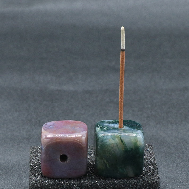 Carvallo Edelstein Rökelsehållare | Spirituell energi & estetik | Healande stenar med effekt | Handgjord av natursten Carvallo