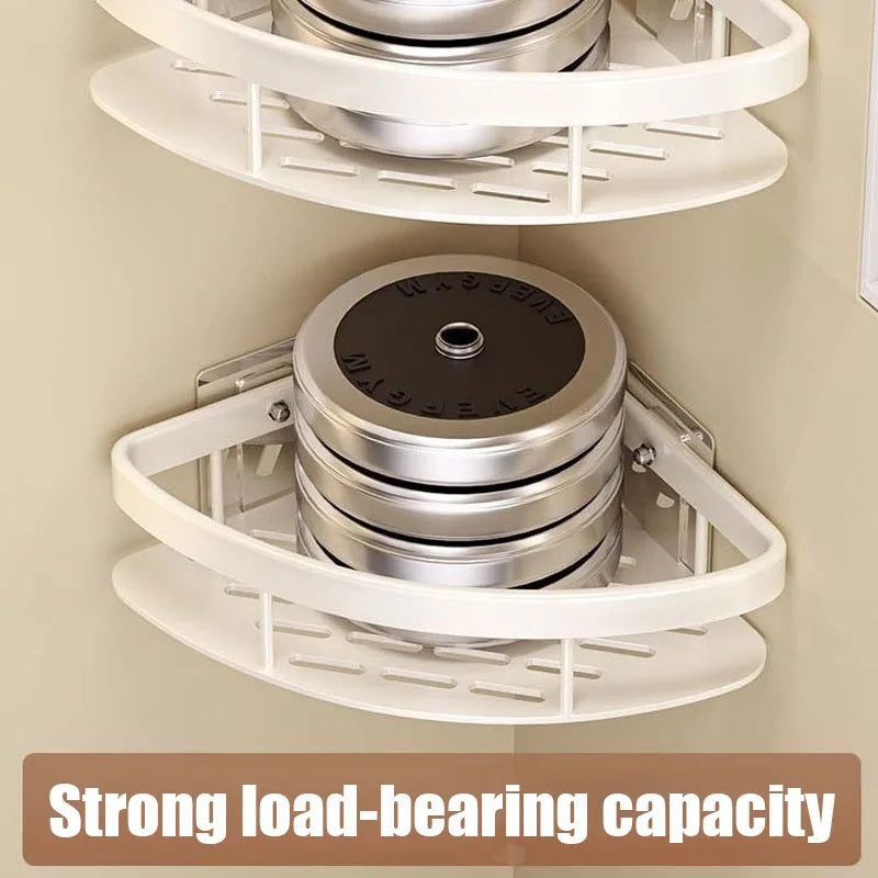 Carvallo Pro | Hörnduschhylla utan borrning | Aluminium | Rostfritt & Hållbart | Badrregal i Svart, Vitt, Silver eller Svart-Guld Carvallo