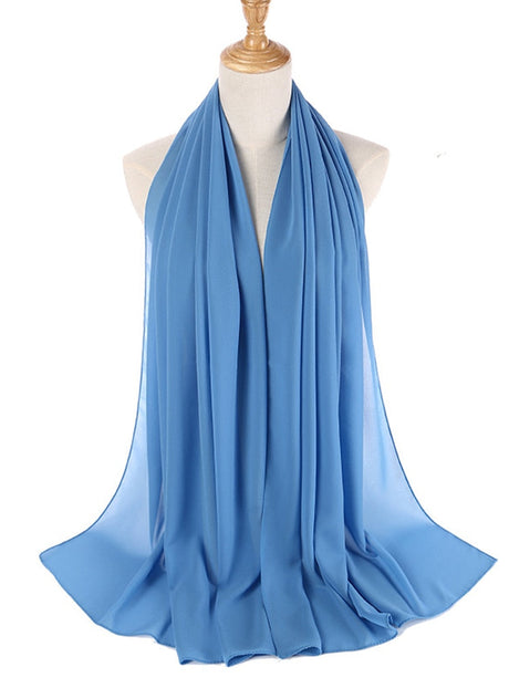 Chiffon Hijab pannband-Clothes for women-Bellasverige-Pulverblå-Hemnix