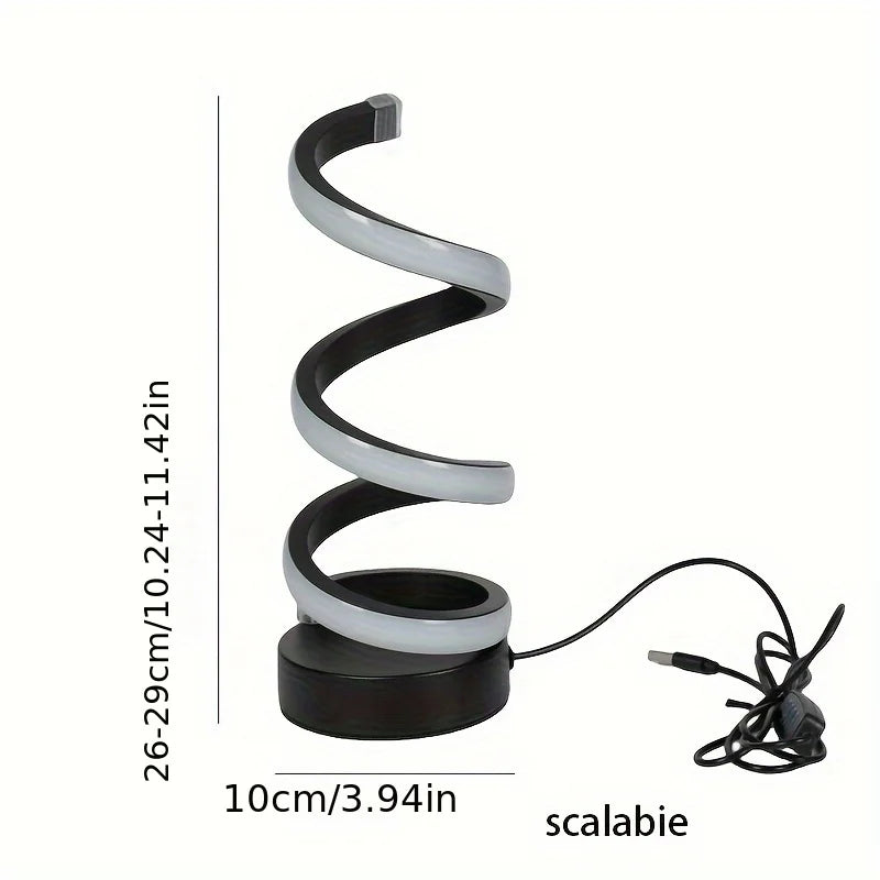 Moderna spiral-LED-bordslampa Carvallo