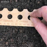 Carvallo NaturLinjal Växtlinjal av trä | 33×4,9 cm | Såddavstånd-hjälp med cm/tum-skala | För precis trädgårdsarbete & jämn sådd Carvallo