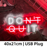 Inspirerande Neon Skylt - "GE INTE UPP" Belysning Carvallo