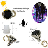 Carvallo-flaskljus LumiCork | Koppartrådsljusslinga för vinflaskor | Varmvit/RGB | Solenergi & flexibelt formbar Carvallo