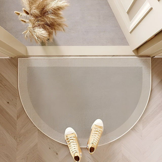 Halvkrets dörrmatta – Halkfri och dekorativ | För inomhus- och utomhusbruk, hall och vardagsrum Carvallo