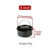 Carvallo Rund Bakform 6/7/8 Tum med Handtag | Non-stick Bakform för Tårtor, Pizza & Airfryer | Stål Bakform med Beläggning | Ugns- & diskmaskinssäker Carvallo