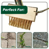 Carvallo Ogräsborste manuell | Justerbar med 120 cm handtag | För fogar, terrasser & gångvägar | Trådborste Carvallo
