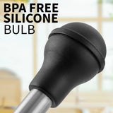 Carvallo Bratenspritze | Med rostfria munstycken & silikonpump | För marinader & skyddssås | Perfekt för BBQ, kalkon & stek Carvallo