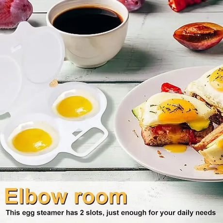 Carvallo-Egg cooker EggQuick Duo | For 2 eggs | BPA-free & food-safe | Quick, clean & fat-free cooking Carvallo