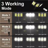 Carvallo Vägglampa LumiSeca | 800 LEDs Superljus | Med Rörelsesensor | 3 Ljuslägen | Vattentät för Trädgård & Utomhus Carvallo