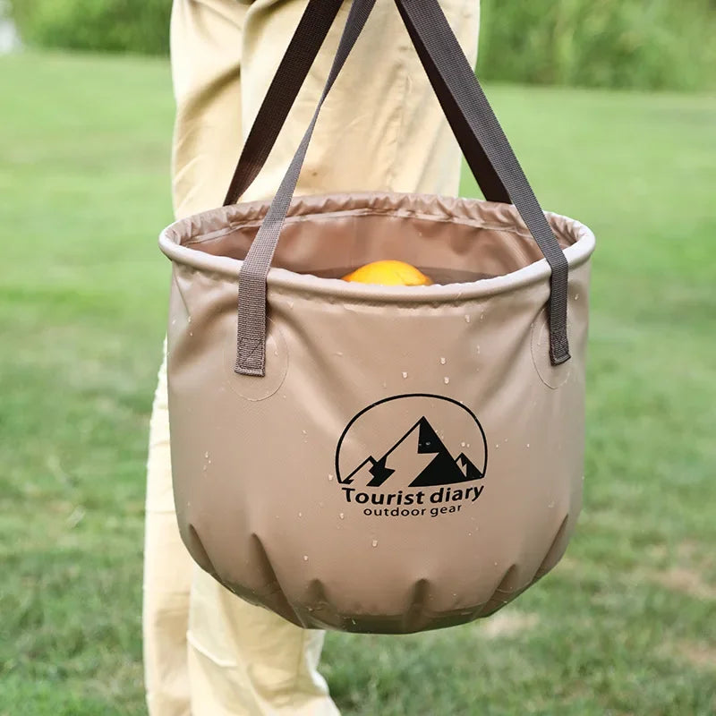 Carvallo Fällbar Utomhuskorg | Vattentät & Bärbar | 10L / 20L | För Camping, Fiske, Resor & Trädgård Carvallo