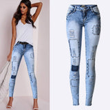 Kvinnan skinny jeans-Clothes for women-Hemnix-Himmelblå-34-Hemnix