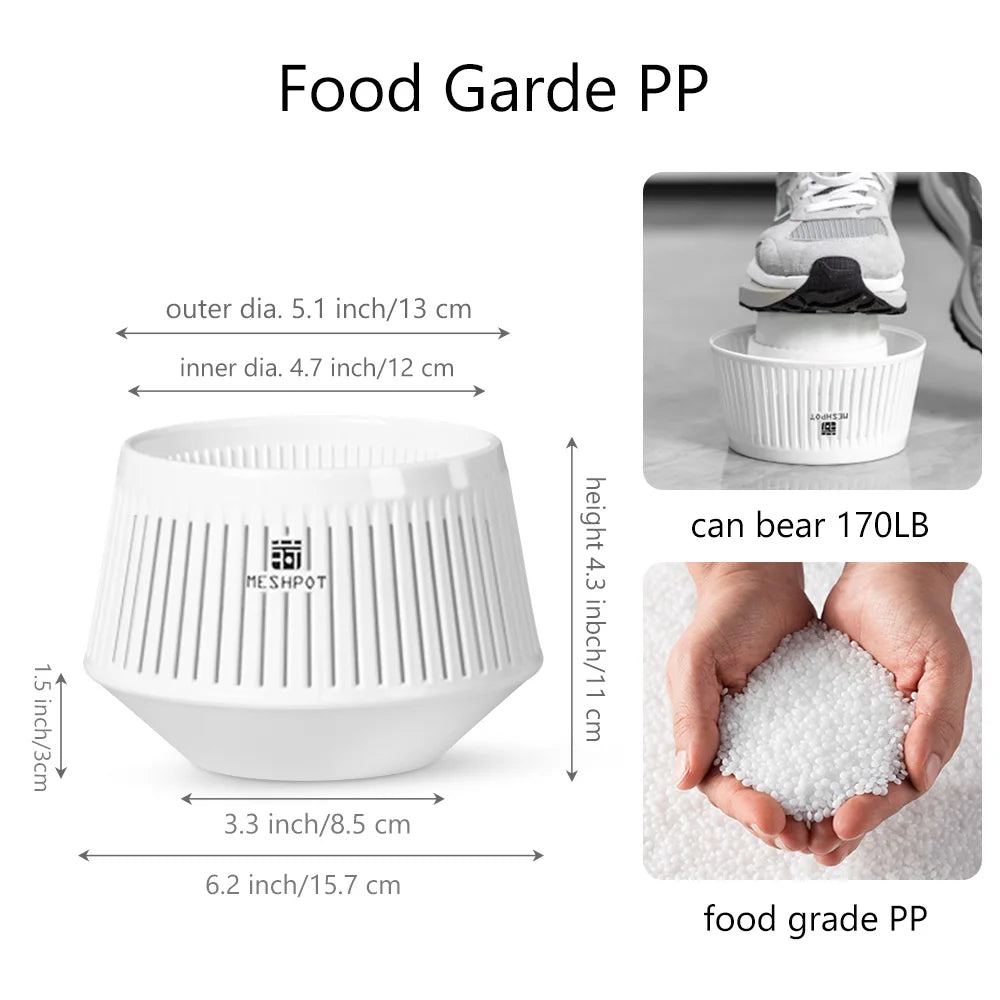 Carvallo orkidépot med ventilationshål | Perfekt dränering | För inomhus & utomhus | 12 cm | Robust PP-material Carvallo
