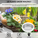 Carvallo Pro | Edelstahl Bodensieb-Set | 5 Wechselbare Siebe (1–12 mm) | Ø 24 cm | Für Erde, Sand & Kompost | Inkl. Schaufel Carvallo