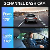 1080P WiFi Dubbelkamera Dash Cam – Främre & Inuti Bilkamera med IR Nattvision & Loopinspelning Carvallo