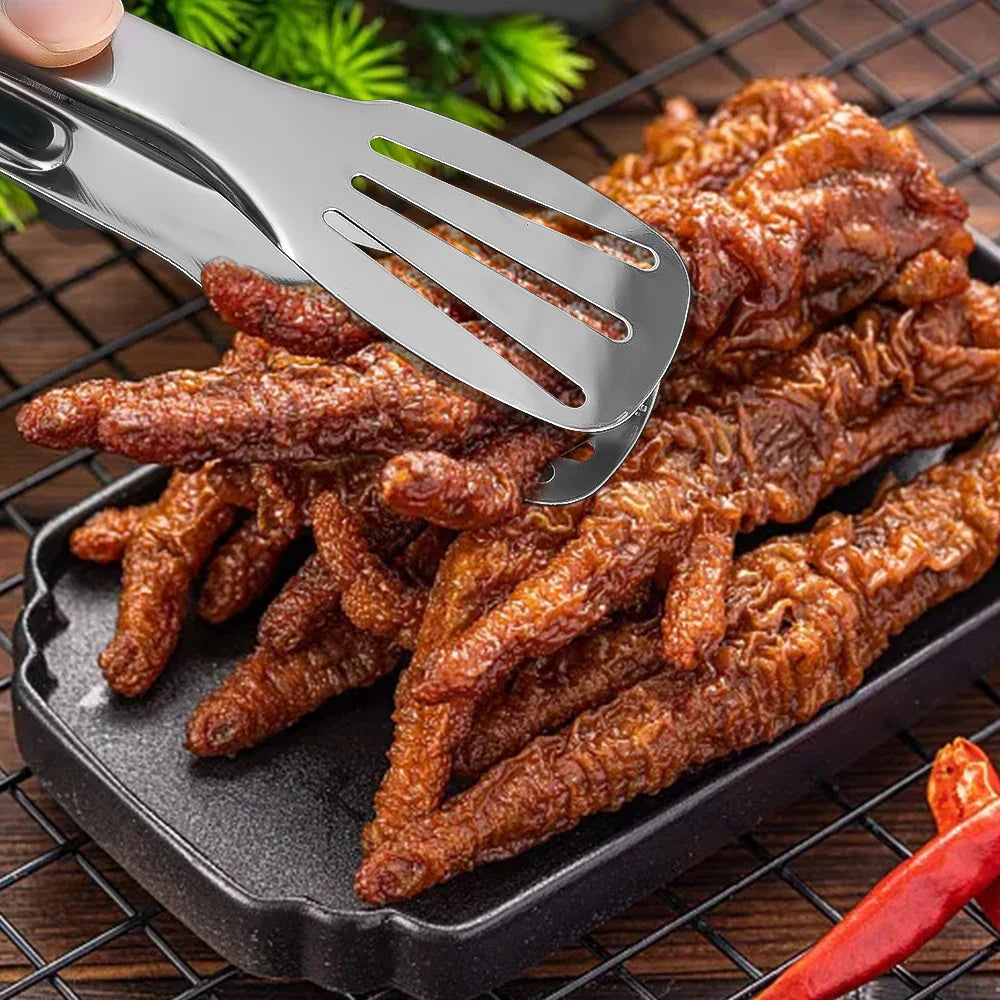 Carvallo köks tongs rostfritt stål med silikonhandtag | 3 storlekar för grill & kök | Anti-glid & värmebeständig | Silver & mörkgrön Carvallo