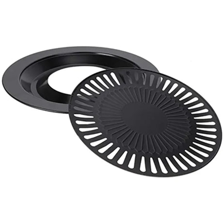 Carvallo Grill Rökfri Grillpanna | Non-stick & Rostfritt stål | För Gas-, El- & Keramikspisar | Ø 30 cm Carvallo