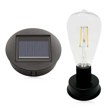 Carvallo Solarlampa grund 8 cm med LED-ljuskälla | Automatik På/Av | IP44 Väderbeständig | För Trädgård, Camping & DIY-Dekor Carvallo