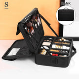 Carvallo Pro Make-up-väska | Bärbar kosmetikorganisatör med fack | För makeupartister, nageldesigners & resor Carvallo