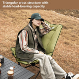 Carvallo Fällbar Camping-Månstol Höghalssitande Bärbar | Justerbar Utomhus-liggstol för Vandrande, Fiske & Picknick Carvallo