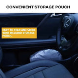 Carvallo Auto-Solskydd | Fällbar & Värmetålig | Universell Passform | 150x70cm Carvallo