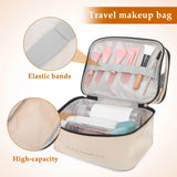 Carvallo TravelCase Kosmetiktasche mit Doppelkammer | 23 × 17 × 16 cm | Vattentålig & Transparent | För resor & skönhetsprodukter Carvallo