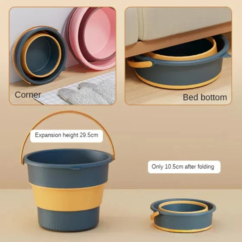 Carvallo Eimer | Fällbar silikonhink | För fiske, bil, camping & hem | Platsbesparande & Robust Carvallo